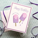 Sweet, Summer Birthday Card!  Made With Just Stamps, Ink and Paper!