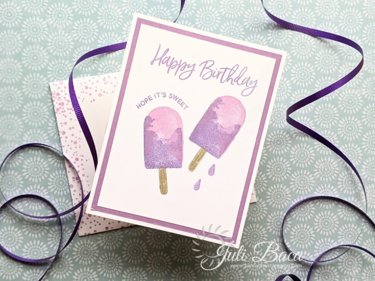 Sweet, Summer Birthday Card!  Made With Just Stamps, Ink and Paper!
