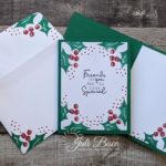 Make a Christmas Card Super Fast Using Just Stamps, Ink and Paper
