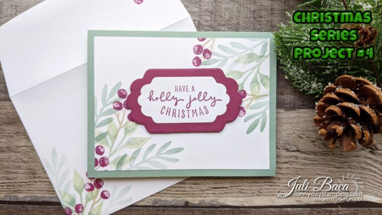 Seafoam and Succulent Christmas Card | Christmas Series Project #4