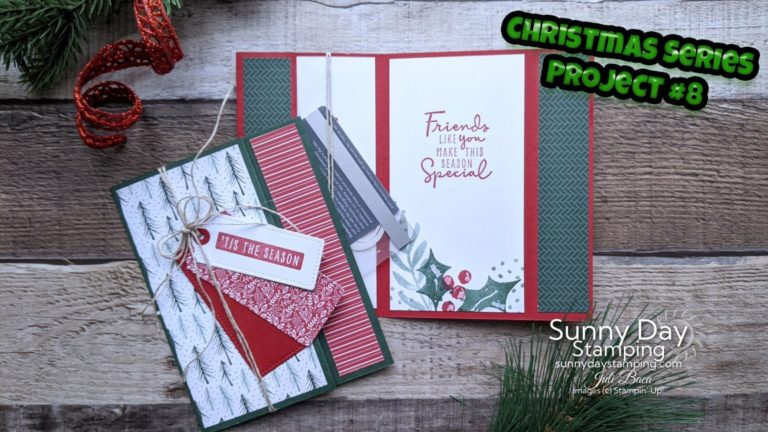 Repurpose Christmas Paper and Stamps to Make Birthday Gift Card Holders | Project #8