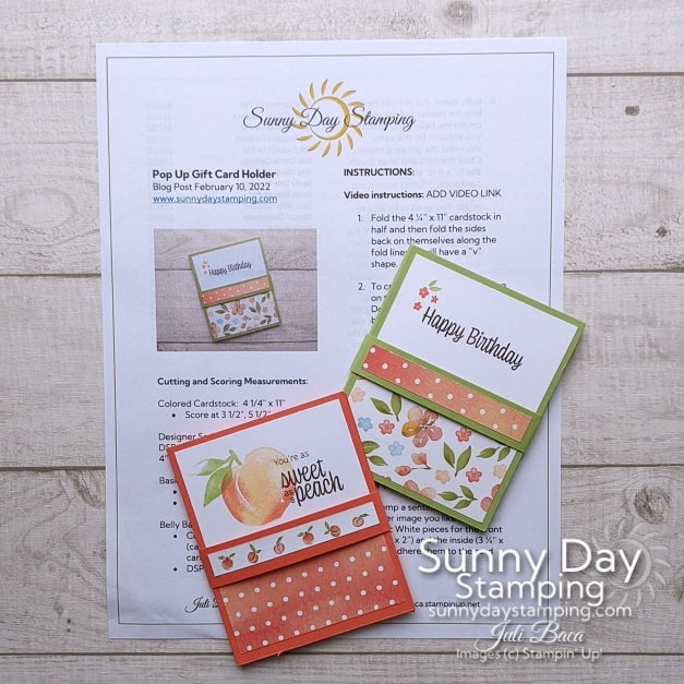 Diy Gift Card Holder That Pops Up! It'S Easy! • Sunny Day Stamping