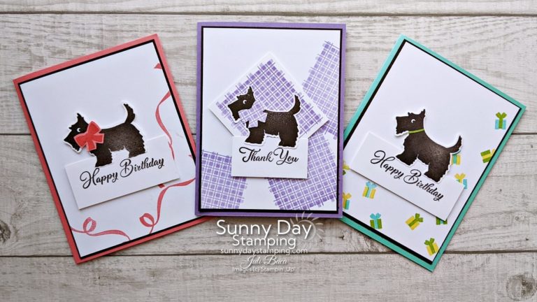 3 All Occasion Cards with Christmas Scottie