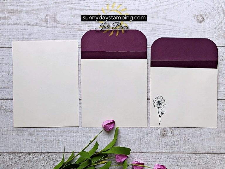 Square Card & DIY Converted Envelope • Sunny Day Stamping