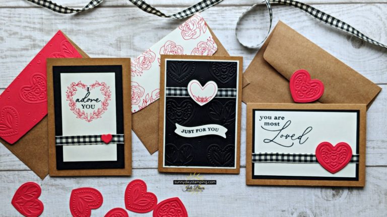 Learn to make 3 simple cards with matching envelopes