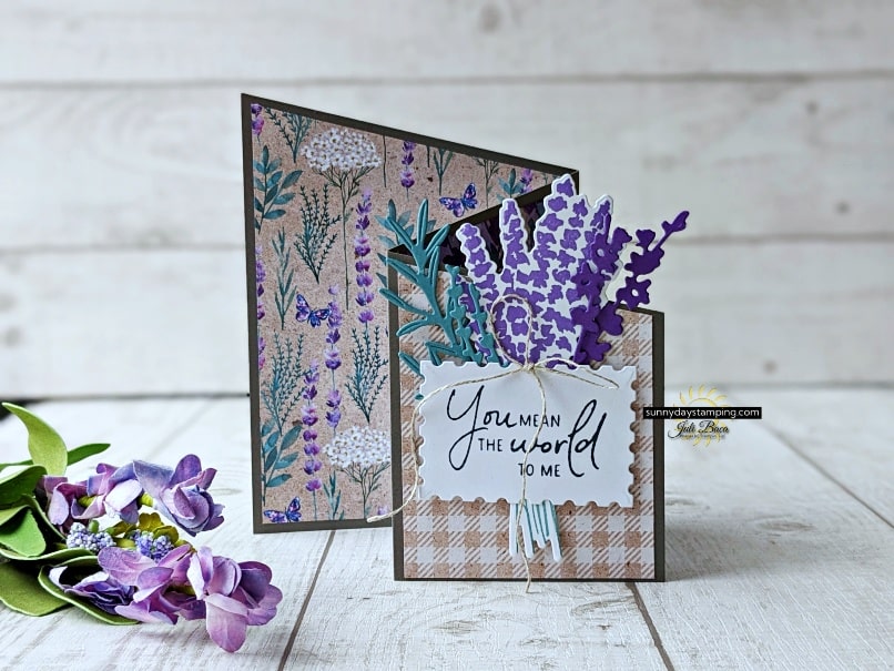 Stand Up Diagonal Fun Fold Card • Sunny Day Stamping