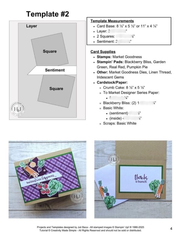 Creativity Made Simple Book - 48 Card Making Templates - PRINTED ...