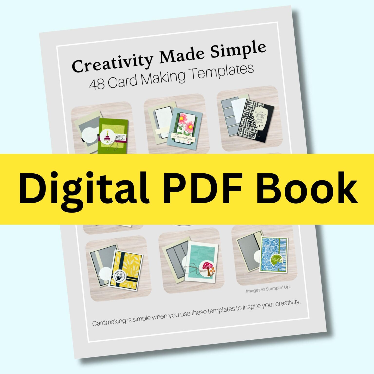 Creativity Made Simple Book - 48 Card Making Templates - DIGITAL ...