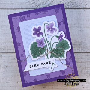 Framed Violets Card